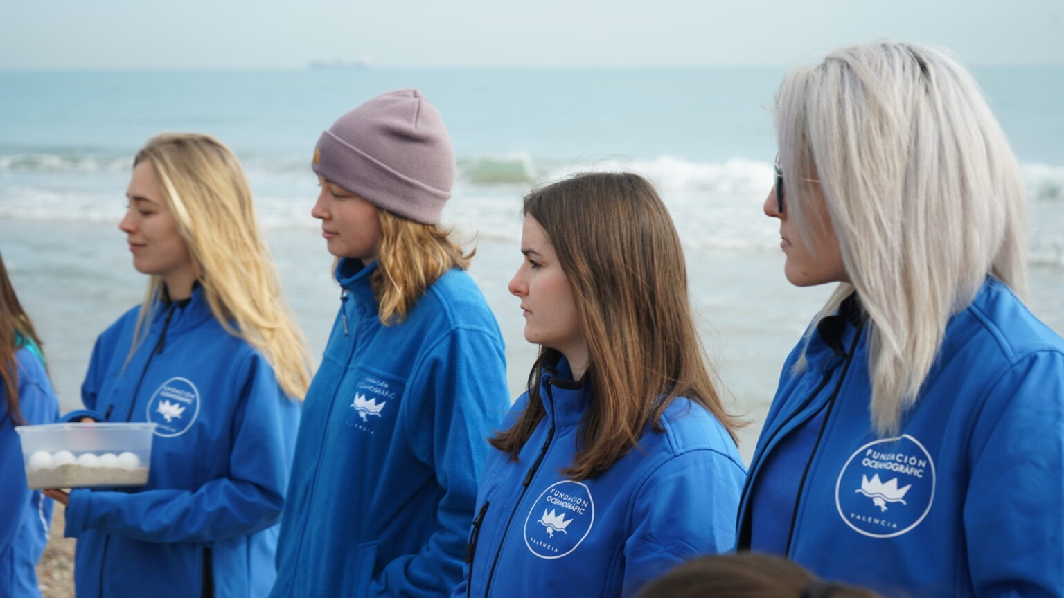 Cuatro mujeres voluntariad de la Fundación Oceanogràfic